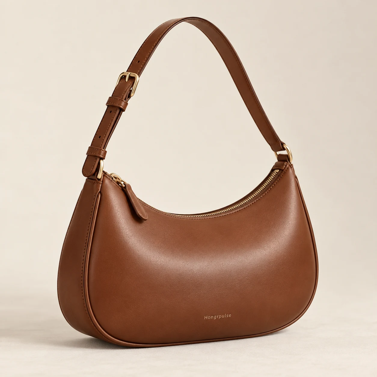 Clara Crescent Bag — Chestnut
