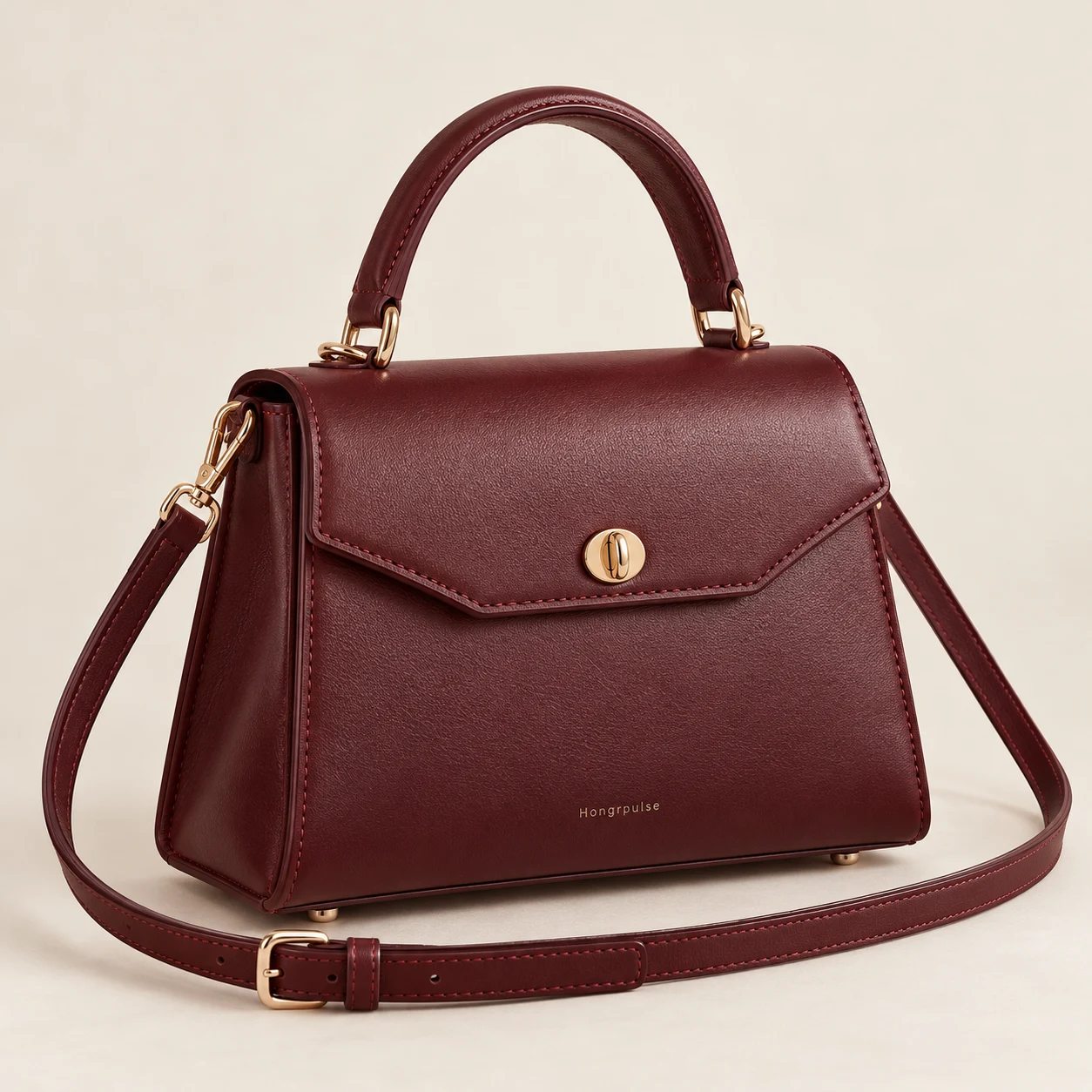 Elise Structured Mini in Burgundy