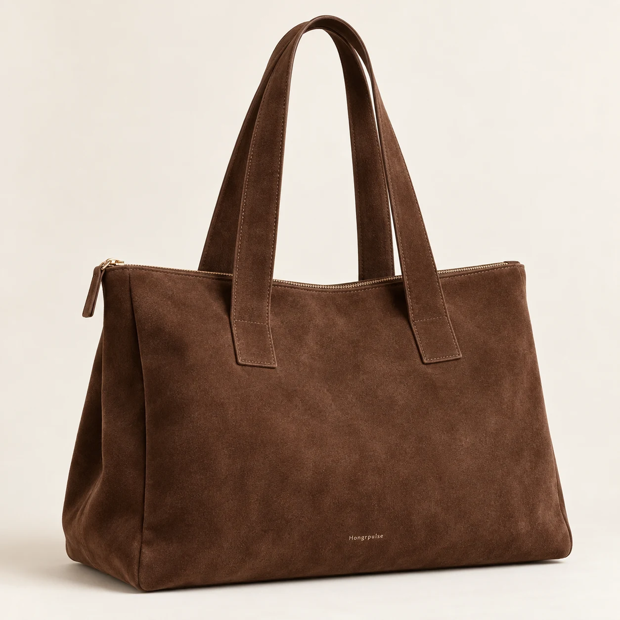 Noelle Large Suede Tote in Cocoa